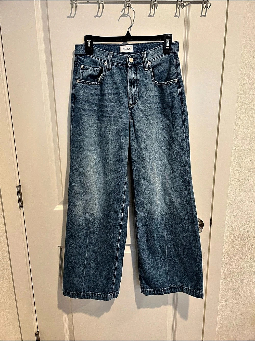 Pistola Wide Leg Trouser Style Jeans in Blue Waist 27